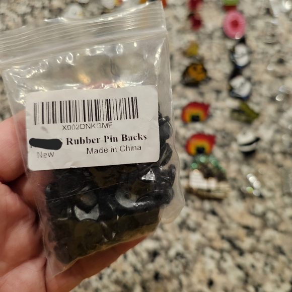 Lot of 47 pins and rubber backings. Assorted styles. - Picture 4 of 16